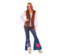 Déguisement Hippie Avec Gilet Pour Femme (Taille M-L) Multicolore