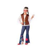 Déguisement Hippie Avec Gilet Pour Fille (Taille 7-9a) Multicolore