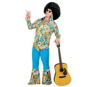 Déguisement Hippie Flower Power Bleu Homme Bleu