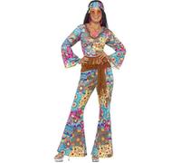Déguisement Hippie Flower Power - Smiffy's - Modèle Hippie - Polyester - Normes UE M