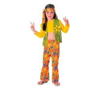 Déguisement Hippie Gilet enfant - RUBIE'S - Fille - Jaune - Multicolore 5 ans