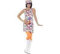déguisement hippie groovy femme - l - multicolore - smiffys 44911/l Multicolore G