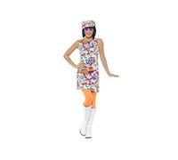 Smiffys 60's Groovy Chick Costume, Multi-Coloured (Size X1)