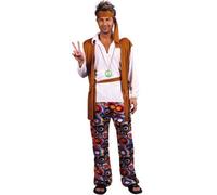 Déguisement Hippie Homme, Taille Small Multicolore