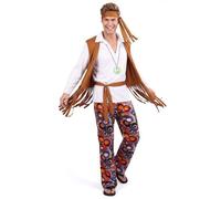 Deguisetoi Déguisement hippie marron et blanc Homme M/L