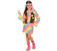 Déguisement Hippie Multicolore Pastel Fille 5 À 7 Ans Multicolore