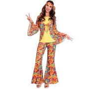 DÉGUISEMENT HIPPIE ORANGE FEMME M