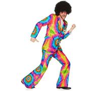 Déguisement hippie psychédélique homme L