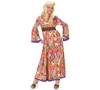 déguisement hippie woodstock robe longue femme - l - multicolore - widmann 076213 Multicolore G
