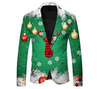 Déguisement Homme Blazer Chic Et Elegant Blazers Costume De Noel Veste Décontractée Deguisement Adulte Noël Père Decontracte pour Déguisements Adultes Vestes Smoking Pere Costard Croisé Costumes,XL