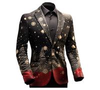 Déguisement Homme Blazer De Noël Pour Costume Père Adulte Veste Deguisement Chic Et Elegant Noel Déguisements Adultes Vestes Croisé Costumes Mariage Pere Smoking Blazers Blaser Costard Decontracte,3XL