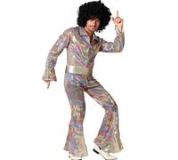 Atosa Déguisement Homme Disco Multicouleur
