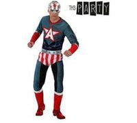 Déguisement homme héro captain america M/L - Déguisements et fêtes Bleu G