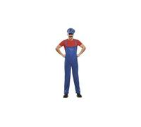 Mom Super Plumber Network Costume Bleu M-L