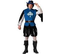 Déguisement Homme Mousquetaire Bleu Bleu