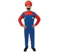 Déguisement Homme Plombier Rouge Rouge
