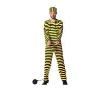 ATOSA déguisement prisonnier jaune et noir homme adulte XXL