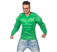 Déguisement homme vert super musclé-L - WIDMANN - Haut vert musclé rembourré - Taille 42-44 (L)
