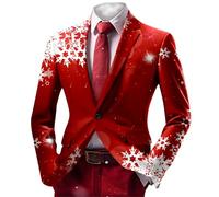 Deguisement Homme Veste De Noël pour Blazers Déguisement Adulte Pere Noel Costume Costumes Blazer Decontracte Costard Père Et Vestes Smoking Déguisements Adultes Décontractée Chic Elegant Mariage,M