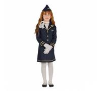 Déguisement Hôtesse De L'air Fille Bleu