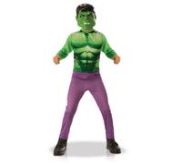 RUBIES -HULK - Marvel officiel - Déguisement Super Héros pour Enfant Entrée de Gamme - Taille 7-8 ans. Costume avec combinaison et masque PVC - Pour Anniversaire, Carnaval Halloween