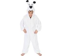 Chaks Costume Idéfix – Combinaison officielle Astérix et Obélix pour enfants avec capuche Blanc