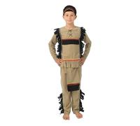 Déguisement Indien Enfant - PTIT CLOWN - Costume Anniversaire, Carnaval, Halloween, Cosplay, Fête costumée, Spectacle - Beige 3-4 ans