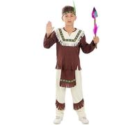 Déguisement indien garçon - Funidelia - Western - Marron - T-shirt, pantalon et bandeau 5-6 ans