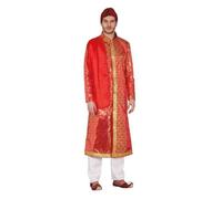 DÉGUISEMENT INDIEN TRADITIONNEL BOLLYWOOD HOMME L Rouge, Bordeaux M