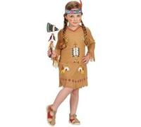 Widmann Déguisement enfant Indienne avec motifs - robe et bandeau à plumes 2/3 ans Multicolore