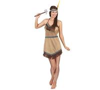Déguisement Indienne Beige Clair Femme Taille Unique (40)