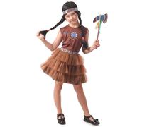 Déguisement Indienne Chic Fille - Taille: Xs 3-4 Ans (92-104 Cm) Marron