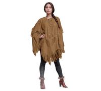 deguisement indienne femme adulte poncho deguisement adulte carnaval indienne déguisement cowboy femme cape aspect cuir avec franges et perles, chef, squaw, mardi gras, Halloween, fête à thème