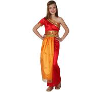 Déguisement Indienne Fille 5-6 Ans (115/130 Cm) Rouge