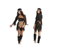 déguisement indienne louve femme - m/l - noir - 83711