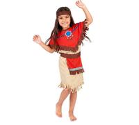 Vegaoo Déguisement indienne rouge et beige pour fille 7-9 ans