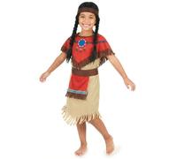 Vegaoo Déguisement indienne rouge et beige pour fille 7-9 ans