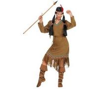 déguisement indienne tribu réserve cheyenne femme - s - marron - widmann 43361 Marron G
