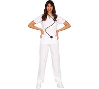 Déguisement Infirmière pour Femme - FIESTAS GUIRCA, S.L. - Uniforme Blanc - Carnaval M