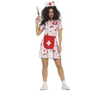 DÉGUISEMENT INFIRMIÈRE VINTAGE ZOMBIE BLANC FEMME L