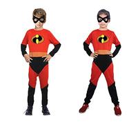 Déguisement inspiré des Incroyables. Comprend une combinaison et un masque (garçon-fille. Taille 10-12)