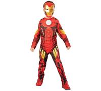 Rubie's Déguisement enfant Iron Man garçon – Costume rouge avec masque PVC – 7-8 ans