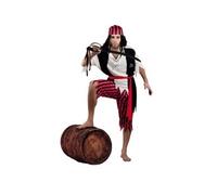 Boland 83845 - Costume Pirate, taille M / L, ensemble bandana, chemise avec gilet, ceinture et pantalon, pour hommes, Carnaval, Fête à thème