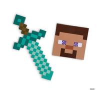 Minecraft Costume - Licence Officiel Minecraft - Armure Diamand - Déguissement pour enfant - Matériaux durable de qualite - Bleu et Blanc- Cadeau Magique - Dès 3 ans, Diamant