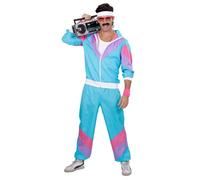 Déguisement Jogging 80's Turquoise Homme - Taille: L Bleu