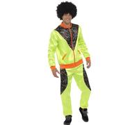 Déguisement Jogging Rétro Vert Homme - Taille: L Jaune