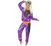 Déguisement Jogging Rétro Violet Femme - Taille: M Multicolore