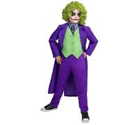 Déguisement Joker garçon- Funidelia-118071 Super héros, DC Comics, Méchants- Déguisement garçon et accessoires- Multicolore 3-4 ans