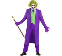 Funidelia Déguisement Officiel de Joker Le Chevalier Noir pour Homme, Tenue de Bouffon pour adulte, Déguisements de Halloween et Carnaval - Taille XXL