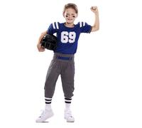 Déguisement joueur de football américain bleu enfant 7-9 ans